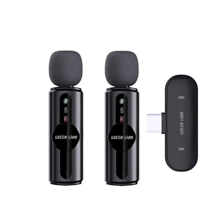میکروفون یقهای بیسیم گرین لاین مدل GM-76X با حذف نویز ۳ سطحی