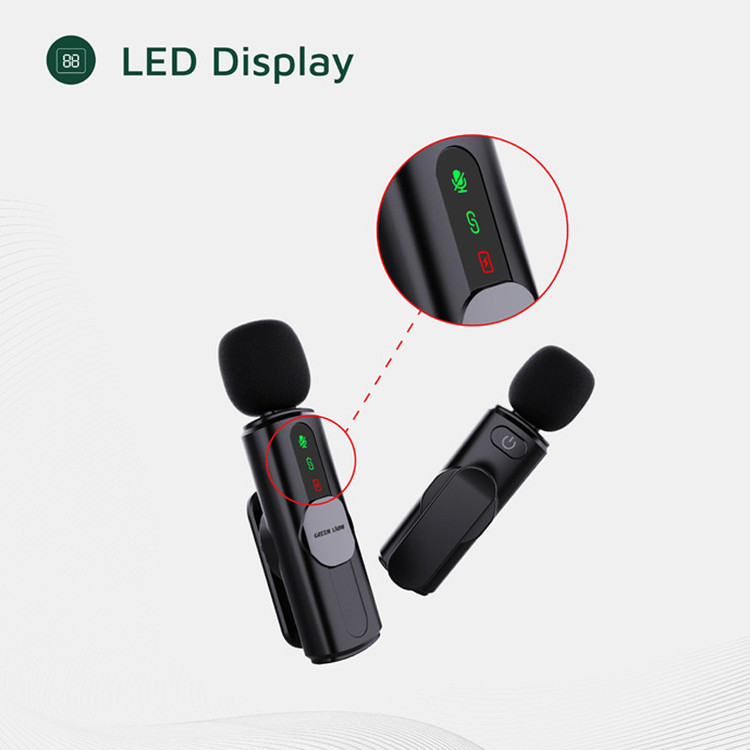 میکروفون یقهای بیسیم گرین لاین مدل GM-76X با حذف نویز ۳ سطحی