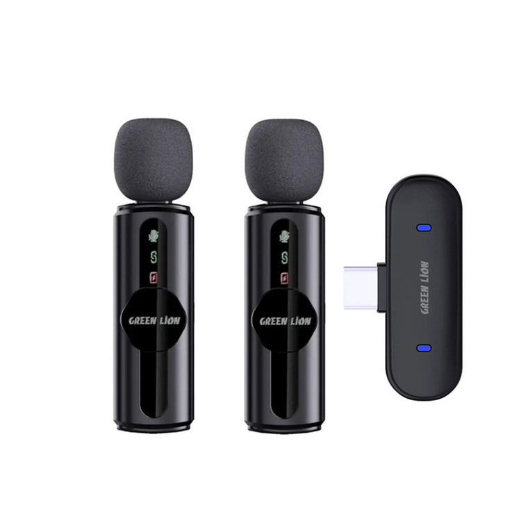 میکروفون یقهای بیسیم گرین لاین مدل GM-76X با حذف نویز ۳ سطحی